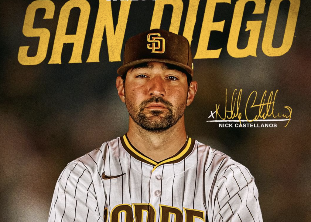 Nick Castellanos firma con los San Diego Padres tras ser liberado por los Phillies