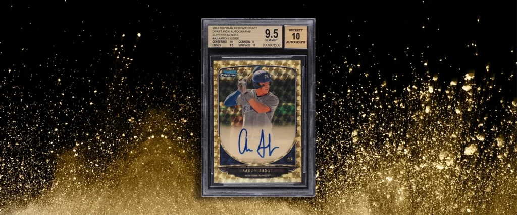 Tarjeta autografiada de Aaron Judge rompe récord al venderse en 5.2 millones de dólares